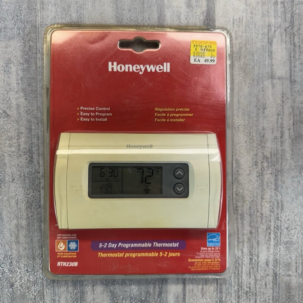 Honeywell RTH230B 5-2 Day Programmable Thermostat New